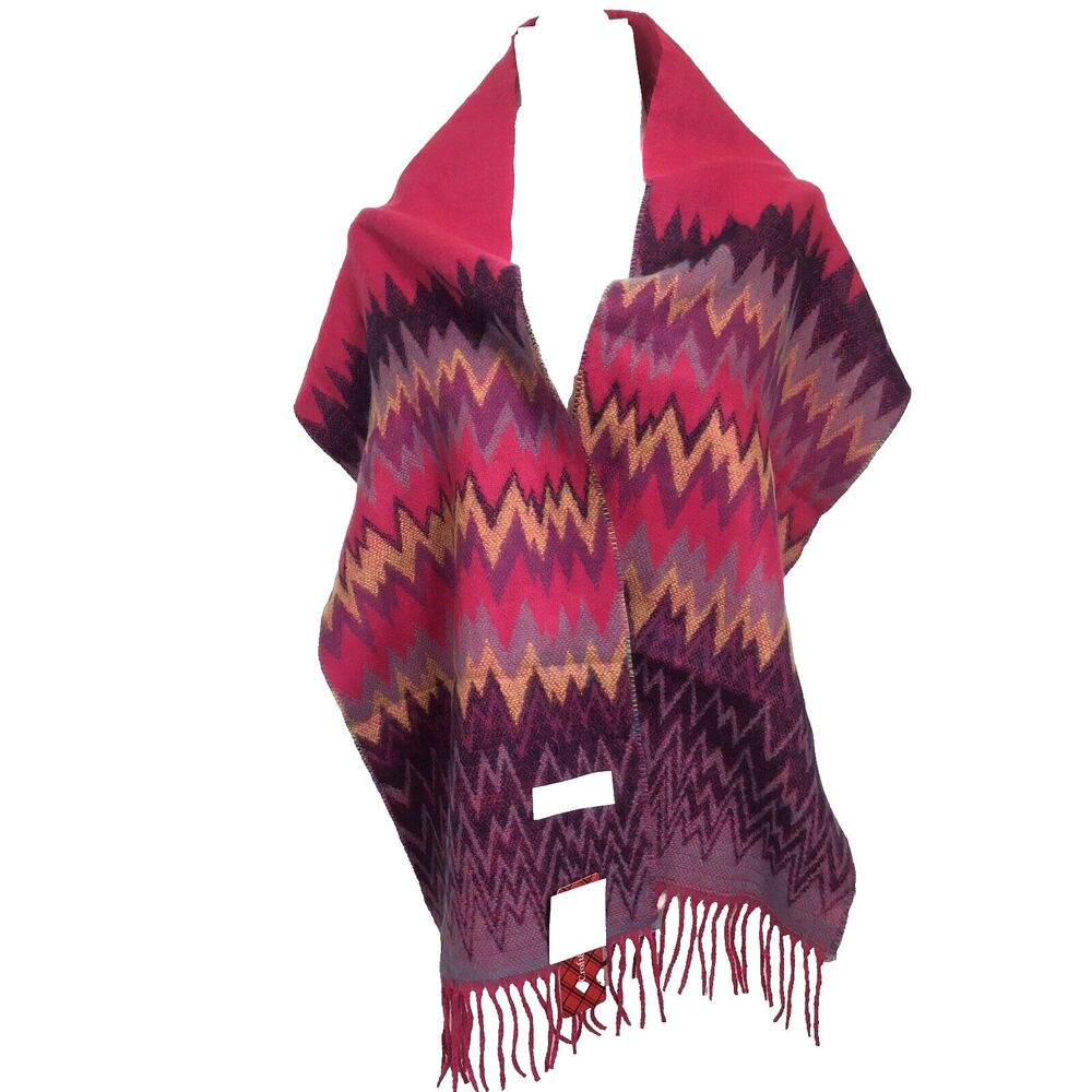 Croft & Barrow Women's Scarf Multi Warm Rich Colors Super Soft Acrylic 64" Aztec
